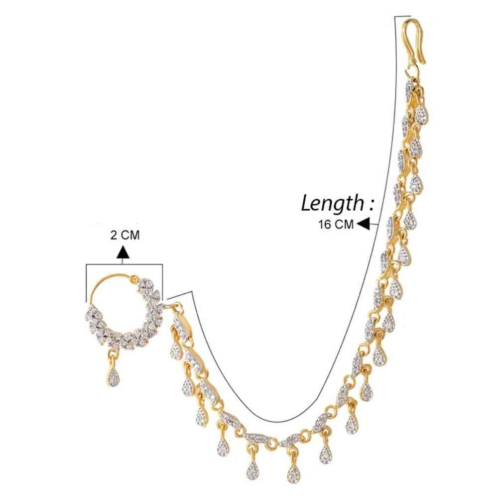 Premium American Diamond Nath Chain for Women