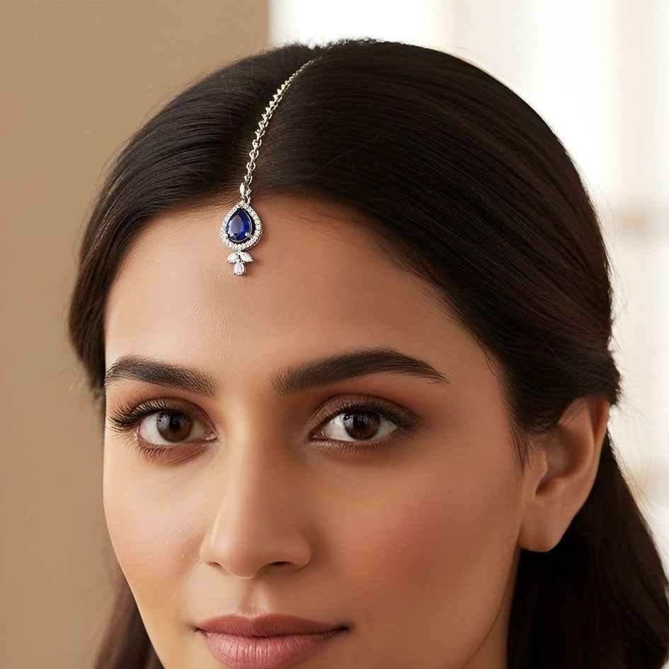 Premium American Diamond Maang Tikka for Women