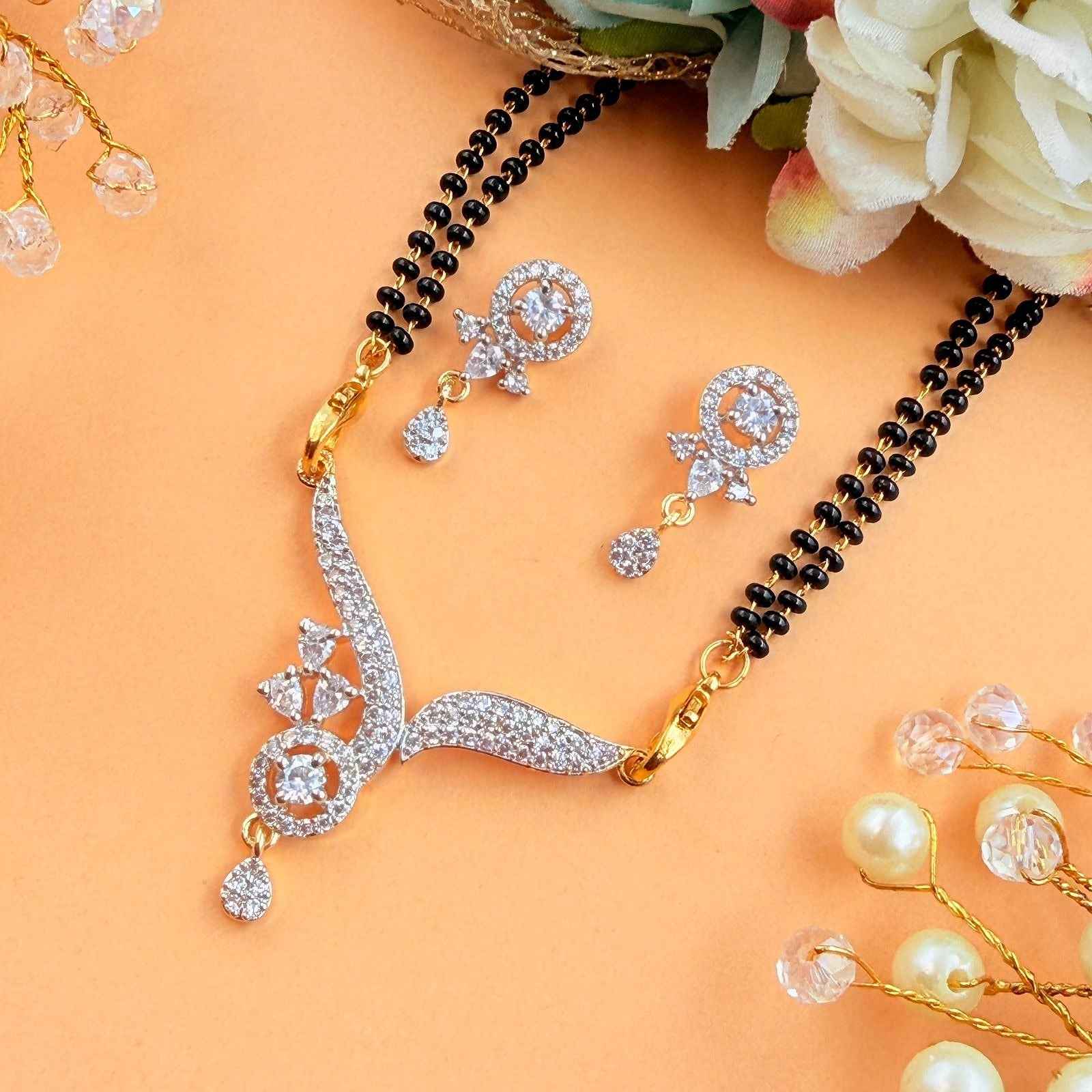 Designer Mangalsutra with Earrings for Women