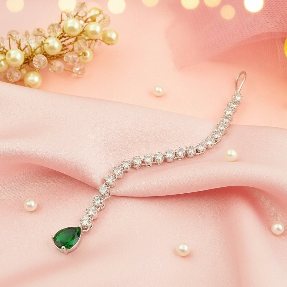Designer CZ Stone Maang Tikka for Women