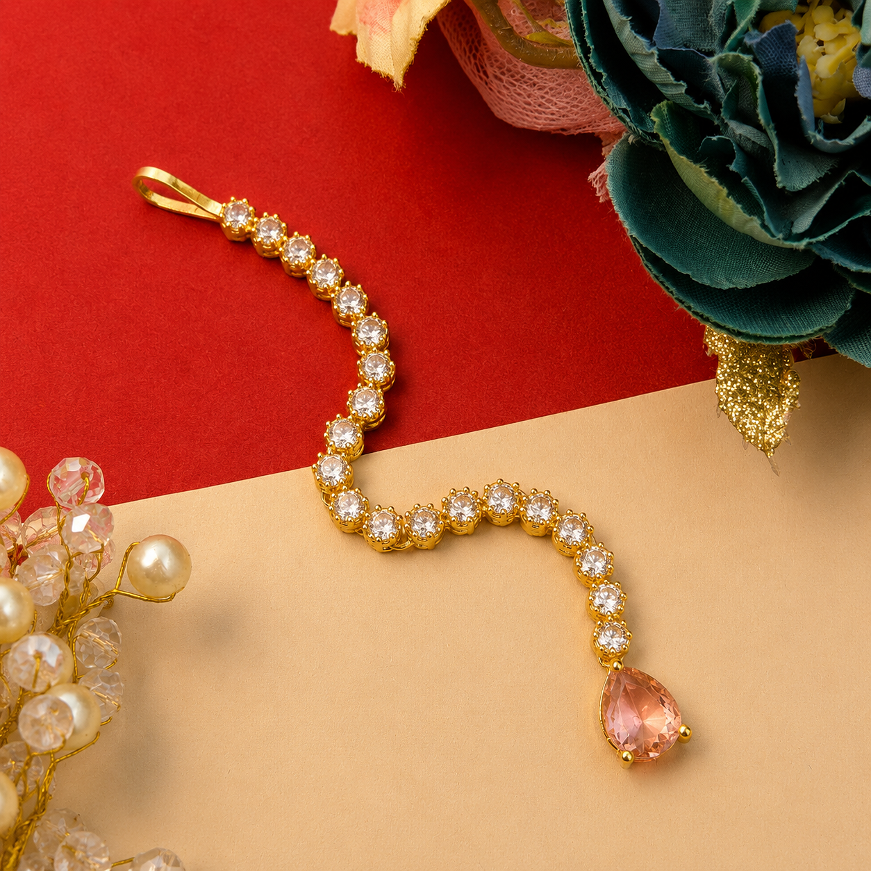 Minimal Gold Plated Mangtika (13cm)