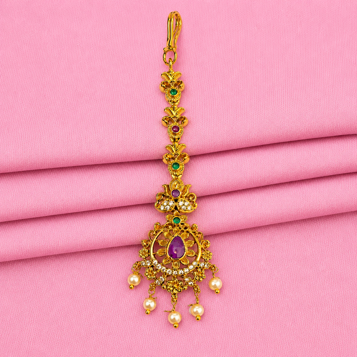 South Indian Temple Maang Tikka for Women