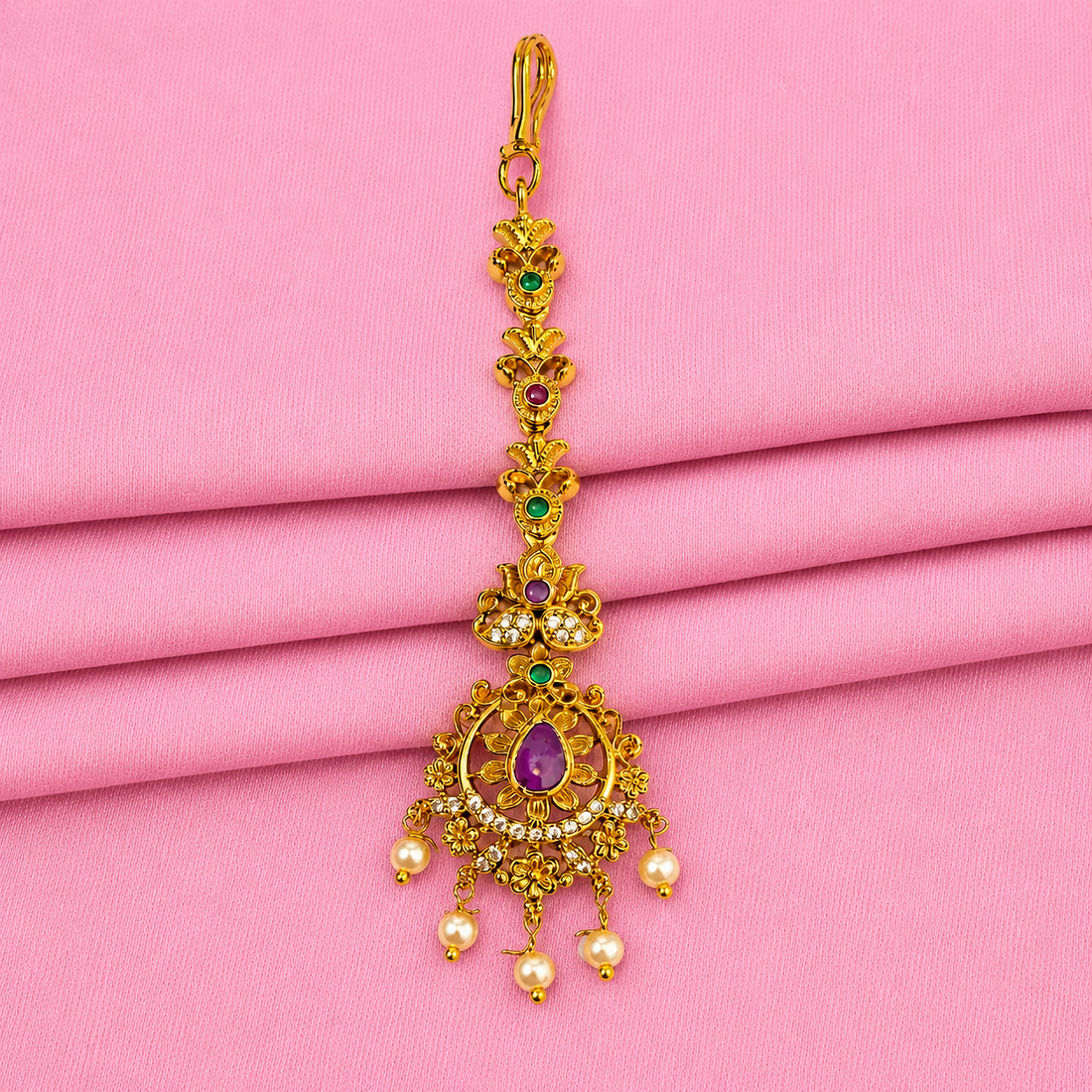 South Indian Temple Maang Tikka for Women