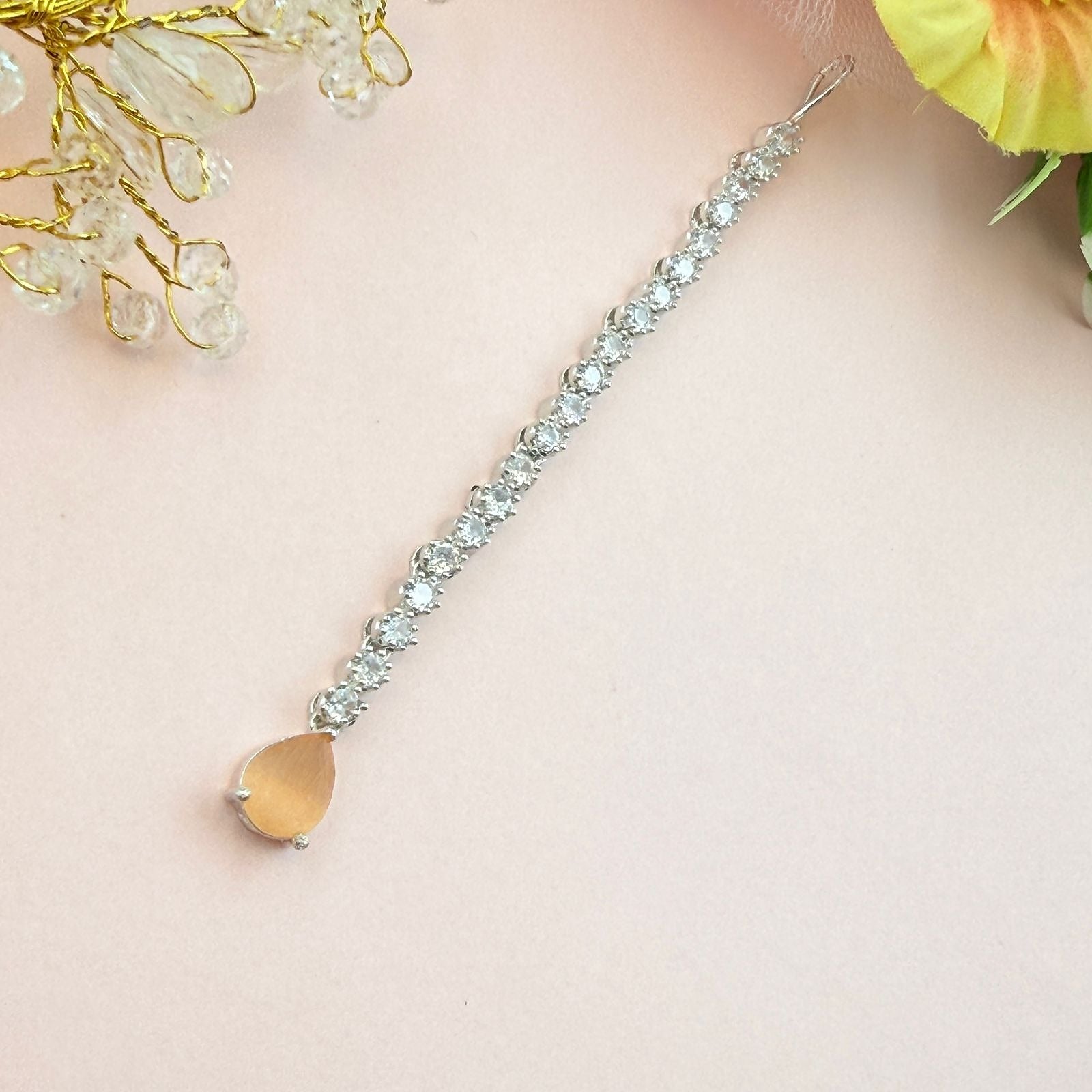 Designer CZ Stone Maang Tikka for Women