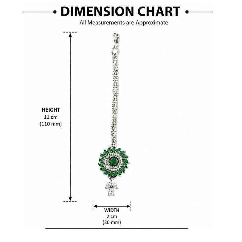 Designer American Diamond Maang Tikka for Women