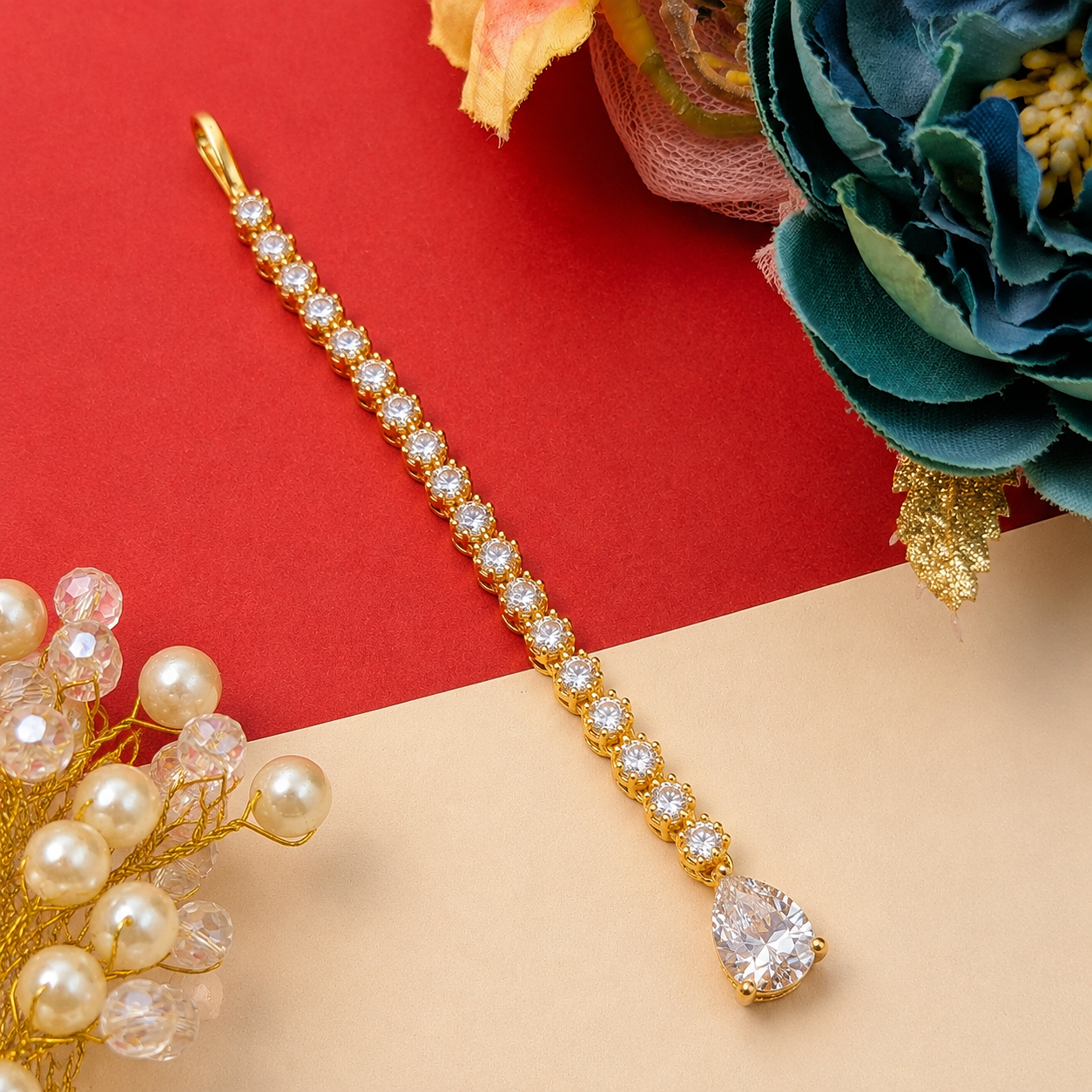 Minimal Gold Plated Mangtika (13cm)