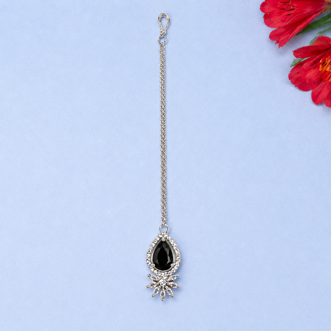 Cubic Zirconia & American Diamond Maang Tikka