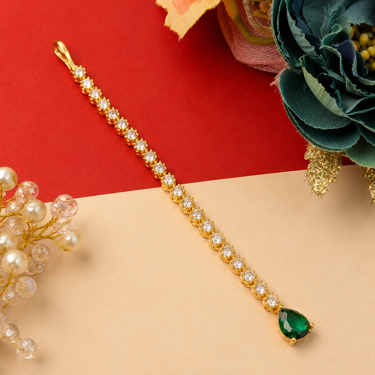 Minimal Gold Plated Mangtika (13cm)