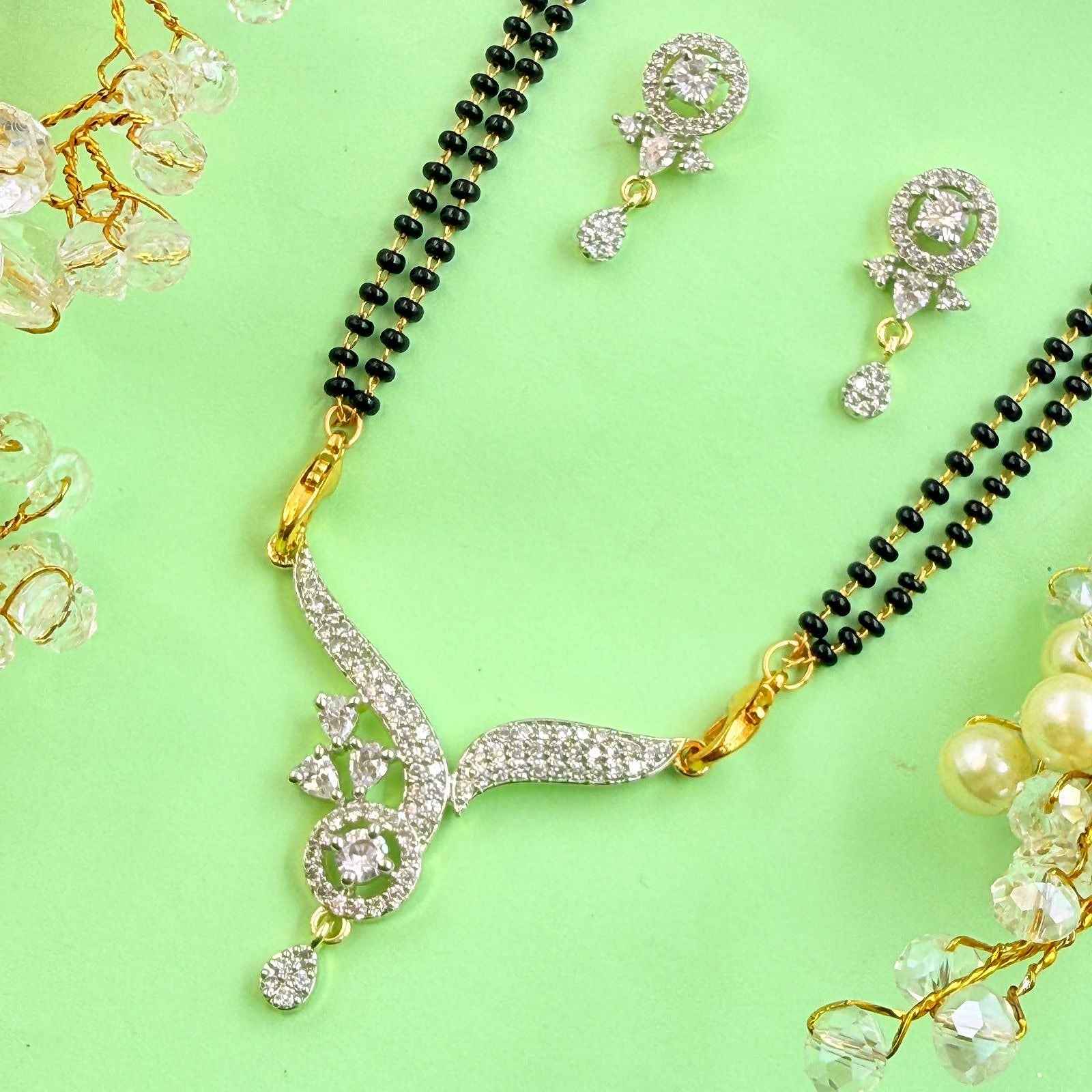 Designer Mangalsutra with Earrings for Women