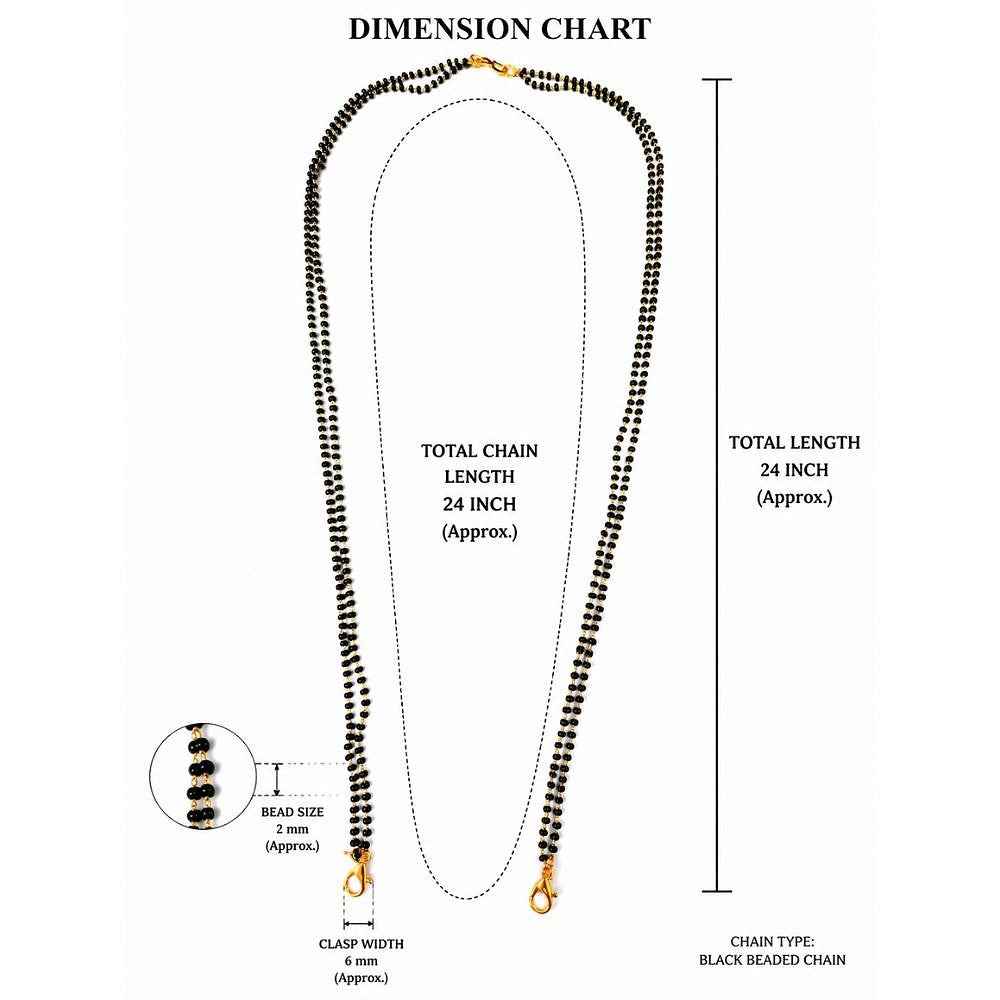 Designer Mangalsutra Set with Earrings & Nath for Women