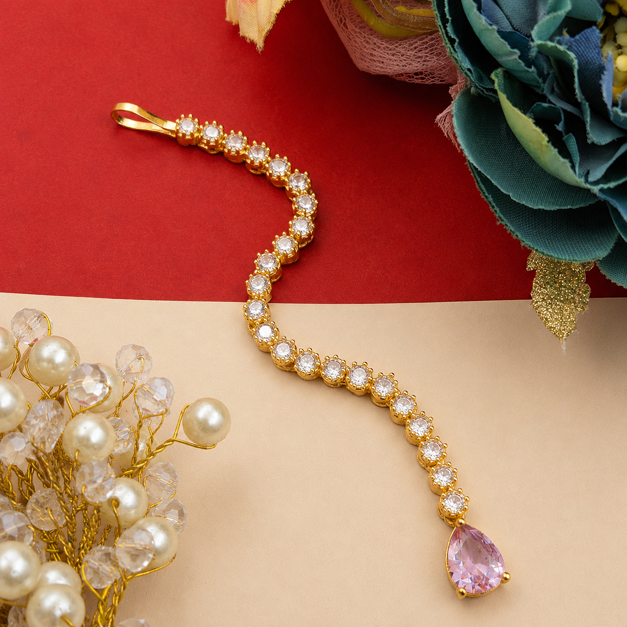 Minimal Gold Plated Mangtika (13cm)