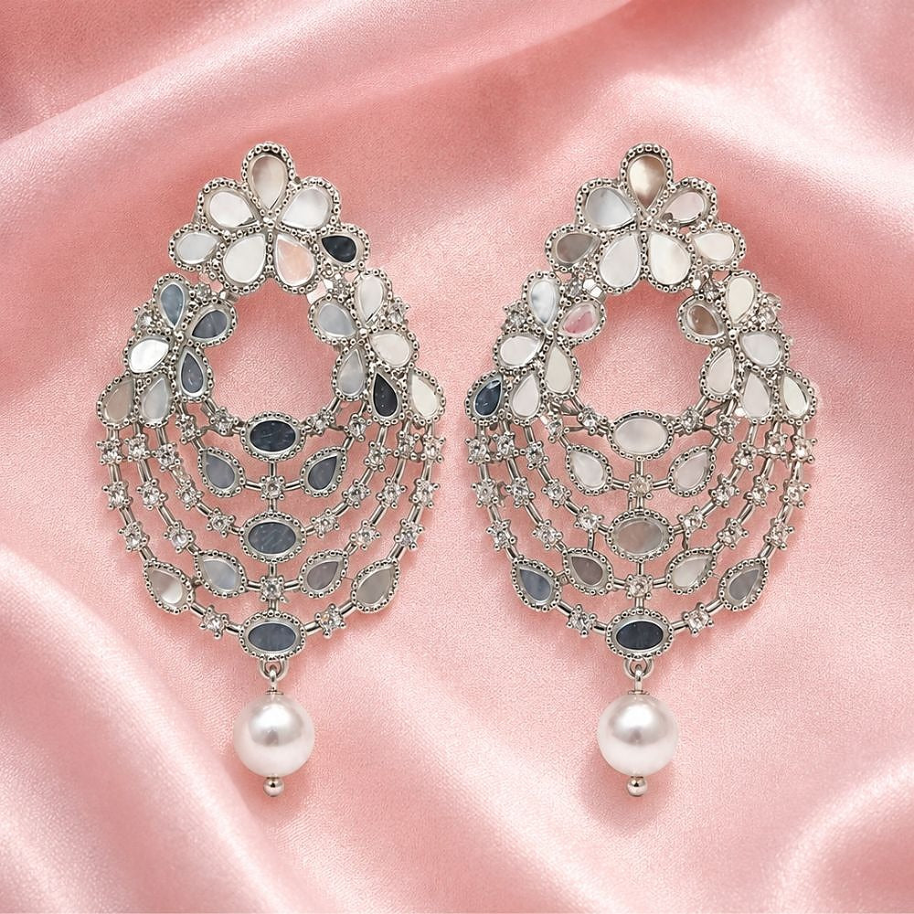 Premium Ethnic Party Wear Mirror Earrings
